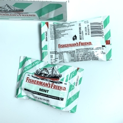 Fisherman's Friend Mint kẹo con tàu Úc ngậm cay the mát giảm ho 12 gói x 25g (08/29)