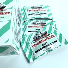 Fisherman's Friend Mint kẹo con tàu Úc ngậm cay the mát giảm ho 12 gói x 25g (08/29)