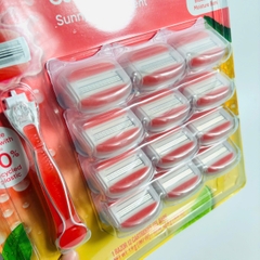 Gillette Venus Comfort Glide Sunny Citrus set dao cạo đầu gel 1 cán + 12 lưỡi dao