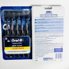 Oral-B Toothbrush Cross Action All in One Charcoal set bàn chải đánh răng than hoạt tính 10 cây