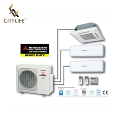 Combo điều hòa cho căn hộ 2 phòng ngủ: Hệ Multi: PK âm trần Cassette, 2 PN treo tường