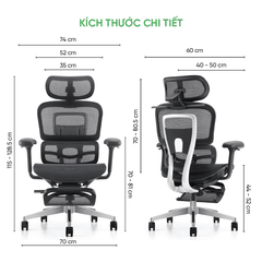 Ghế Công Thái Học Upgen Opus - Chính Hãng - Bảo Hành 3 Năm