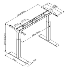 Khung Bàn Nâng Hạ Điện Động Cơ Kép Upgen ET123