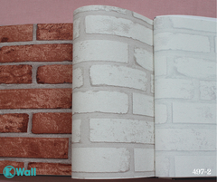 Giấy dán tường giả gạch Hàn Quốc Basic+ 497-2