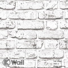 Giấy dán tường giả gạch The View 3001