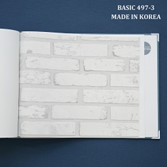 Giấy dán tường giả gạch Hàn Quốc Basic+ 497-3