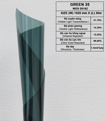Phim cách nhiệt cửa kính Hàn Quốc Green 35