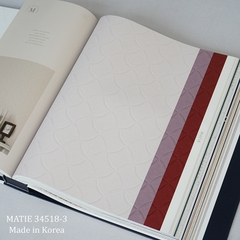Giấy dán tường vân kẻ phòng khách Hàn Quốc Matie 34518