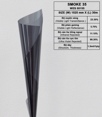 Phim cách nhiệt cửa kính Hàn Quốc Smoke 35