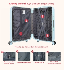 Vali kéo Bamozo nhựa 8801T Thường