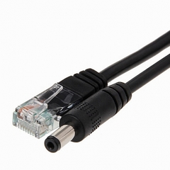 Dây PoE Splitter chân tròn (màu đen) 48V-12V2a