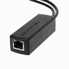 Dây PoE Splitter chân tròn (màu đen) 48V-12V2a