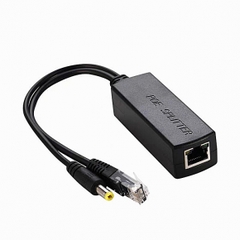 Dây PoE Splitter chân tròn (màu đen) 48V-12V2a