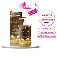 Sữa Dưỡng Thể Trắng Da GOLD 24K Body Lotion Active White Precious Skin Thailand 500ml