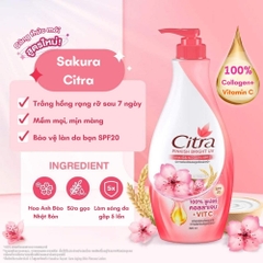 Sữa Dưỡng Thể Trắng Da Chống Nắng Citra Pearly White UV Thái Lan 320ml
