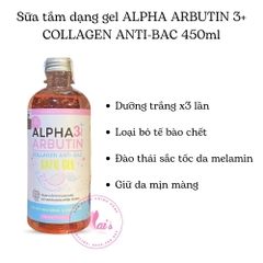 Sữa Tắm Trắng Da Alpha Arbutin 3+ Plus Collagen Bath Cream 350ml Thái Lan