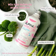 Sữa Tắm Trắng Da Alpha Arbutin 3+ Plus Collagen Bath Cream 350ml Thái Lan