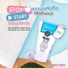 Sữa Rửa Mặt Trắng Da Sữa Bò Scentio Milk Plus Beauty Buffet Thái Lan Tạo Bọt Dưỡng Trắng, Trẻ Hoá Da