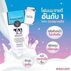 Sữa Rửa Mặt Trắng Da Sữa Bò Scentio Milk Plus Beauty Buffet Thái Lan Tạo Bọt Dưỡng Trắng, Trẻ Hoá Da