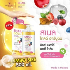 Sữa Dưỡng Thể Trắng Da Snail Gold Arbutin Mix Berry Body Lotion Precious Skin Thailand 500ml