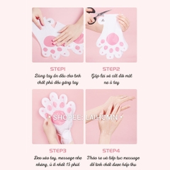 Mặt Nạ Dưỡng Da Tay Mèo Chiết Xuất Sữa Dê Luôfmiss Dưỡng Ẩm, Giảm Nứt Nẻ Tay