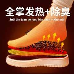 Miếng Lót Giày Giữ Nhiệt Giữ Ấm Bàn Chân WECAN Công Nghệ Nhật Bản Khử Mùi Hôi, Tự Sưởi Ấm