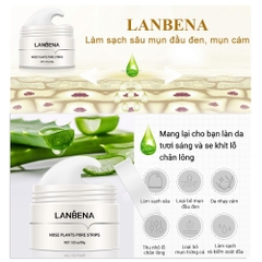 Mặt Nạ Lột Mụn LANBENA 30g Tặng 60 Giấy Lột Mụn Loại Bỏ Mụn Đầu Đen Hiệu Quả