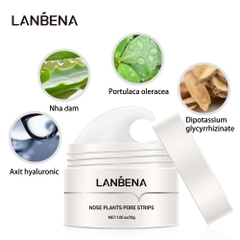 Mặt Nạ Lột Mụn LANBENA 30g Tặng 60 Giấy Lột Mụn Loại Bỏ Mụn Đầu Đen Hiệu Quả