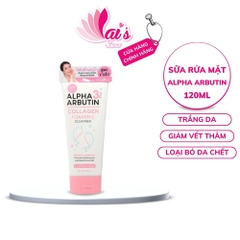 Sữa Rửa Mặt Trắng Da Ngừa Mụn Alpha Arbutin Collagen Foaming Cleanser Thái Lan 120ml