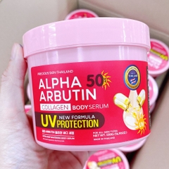Kem Dưỡng Trắng Da Chống Nắng Alpha Arbutin Collagen 500g UV 50 SPF Precious Skin Thailand