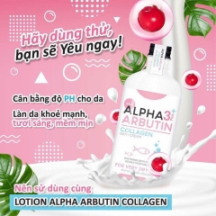 Sữa Tắm Trắng Da Alpha Arbutin 3+ Plus Collagen Bath Cream 350ml Thái Lan