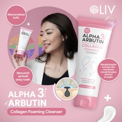 Sữa Rửa Mặt Trắng Da Ngừa Mụn Alpha Arbutin Collagen Foaming Cleanser Thái Lan 120ml