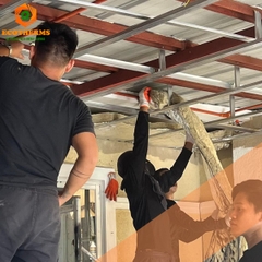 BÔNG KHOÁNG ROCKWOOL DẠNG CUỘN DÁN BẠC