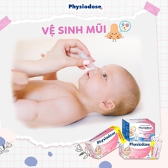 (MUA 2 TẶNG 5 ỐNG NƯỚC MUỐI) Nước muối Physiodose nội địa  cho bé (40 ống x 5ml)