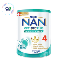 Sữa bột Nan Optipro Plus 4 850g hàng nhập khẩu sản xuất tại Singapore