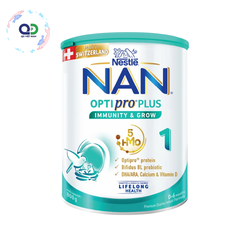 Sữa bột Nan Optipro Plus 1 800g mẫu mới hàng nhập khẩu sản xuất tại Thuỵ Sĩ