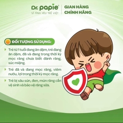 (MUA 2 TẶNG 5 GÓI) Gạc răng miệng  DR.PAPIE 1+ 30 gói /hộp dành Cho Bé từ 1 tuổi trở đi