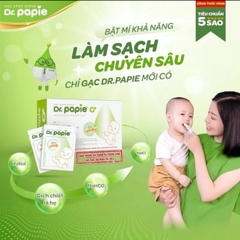 (MUA 2 TẶNG 5 gói gạc rơ lưỡi) GẠC RƠ LƯỠI DR.PAPIE CHO BÉ (HỘP 30 gói)