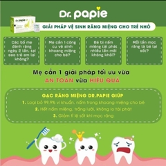 (MUA 2 TẶNG 5 gói gạc rơ lưỡi) GẠC RƠ LƯỠI DR.PAPIE CHO BÉ (HỘP 30 gói)