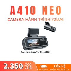Camera hành trình 70mai A410 Neo - Siêu tụ điện, ghi hình 2,5K HDR