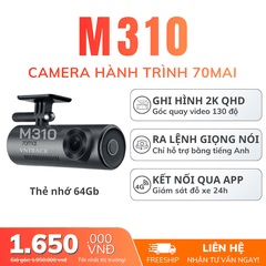 Camera hành trình 70mai M310 | Ghi hình 2K, Điều khiển bằng giọng nói