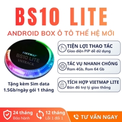 Android Box ô tô Vietmap BS10 Lite viền LED, RAM 4GB ROM 64GB, giá 4.690.000đ tại Vntrack