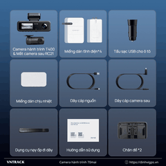 70mai T400 - Ghi hình 3 kênh, 2K 1440P HDR, Nhỏ gọn, Bền bỉ 2026