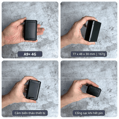 Định Vị Không Dây A9+ 4G | Pin 15 Ngày, Chính Xác Giá Rẻ, Best Seller