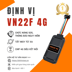 Định Vị Xe Máy, Ô Tô VN22F 4G | Tắt Máy Từ Xa, Cao cấp Nhất 2025