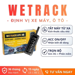 Định Vị Xe Máy Wetrack Lite 4G - Tắt Máy Từ Xa, Siêu Nhỏ