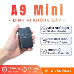 Thiết bị định vị không dây A9 Mini của Vntrack nằm gọn trong lòng bàn tay, pin 3000mAh