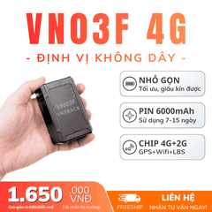 Định Vị Không Dây VN03F | Pin 6000, 7-15 ngày, Chip 4G+2G, Best seller