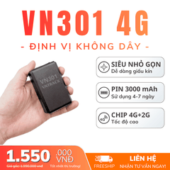 Định Vị Không Dây VN301 4G | Pin 3000, dùng 4-7 ngày, Siêu nhỏ gọn