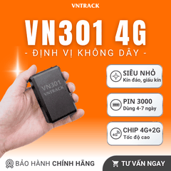 Định Vị Không Dây VN301 4G | Pin 3000mAh, sử dụng 4-7 ngày, Siêu nhỏ gọn